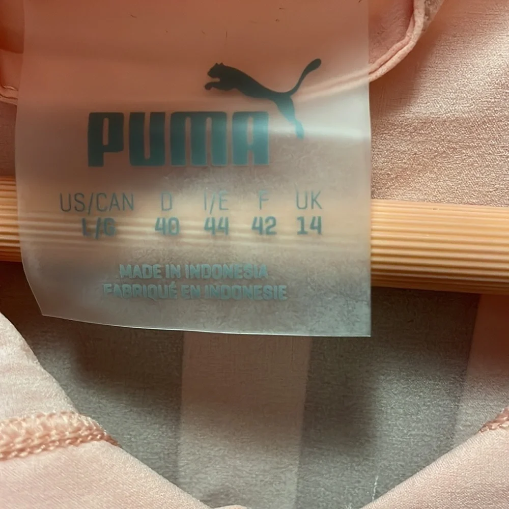 Puma En Pointe Sheer Peach Beige Jacket Size Large NWT